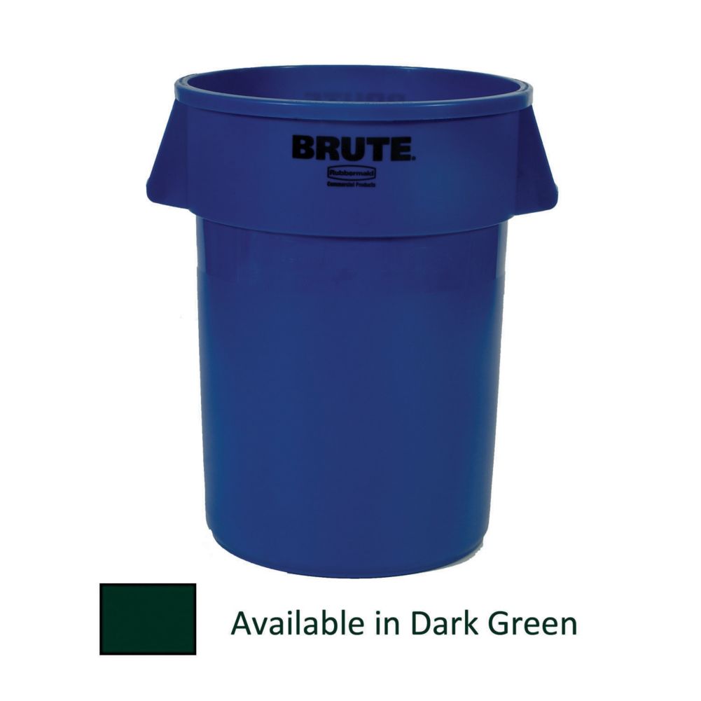 Rubbermaid BRUTE&reg; Dark Green 44 Gal Container w/o Lid