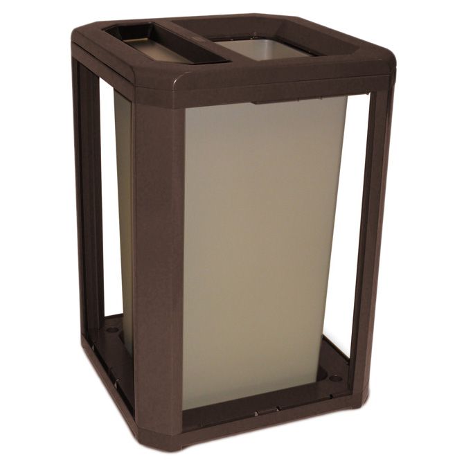 Rubbermaid Landmark Sable 35 Gal Ash / Trash Can Frame w/ Liner