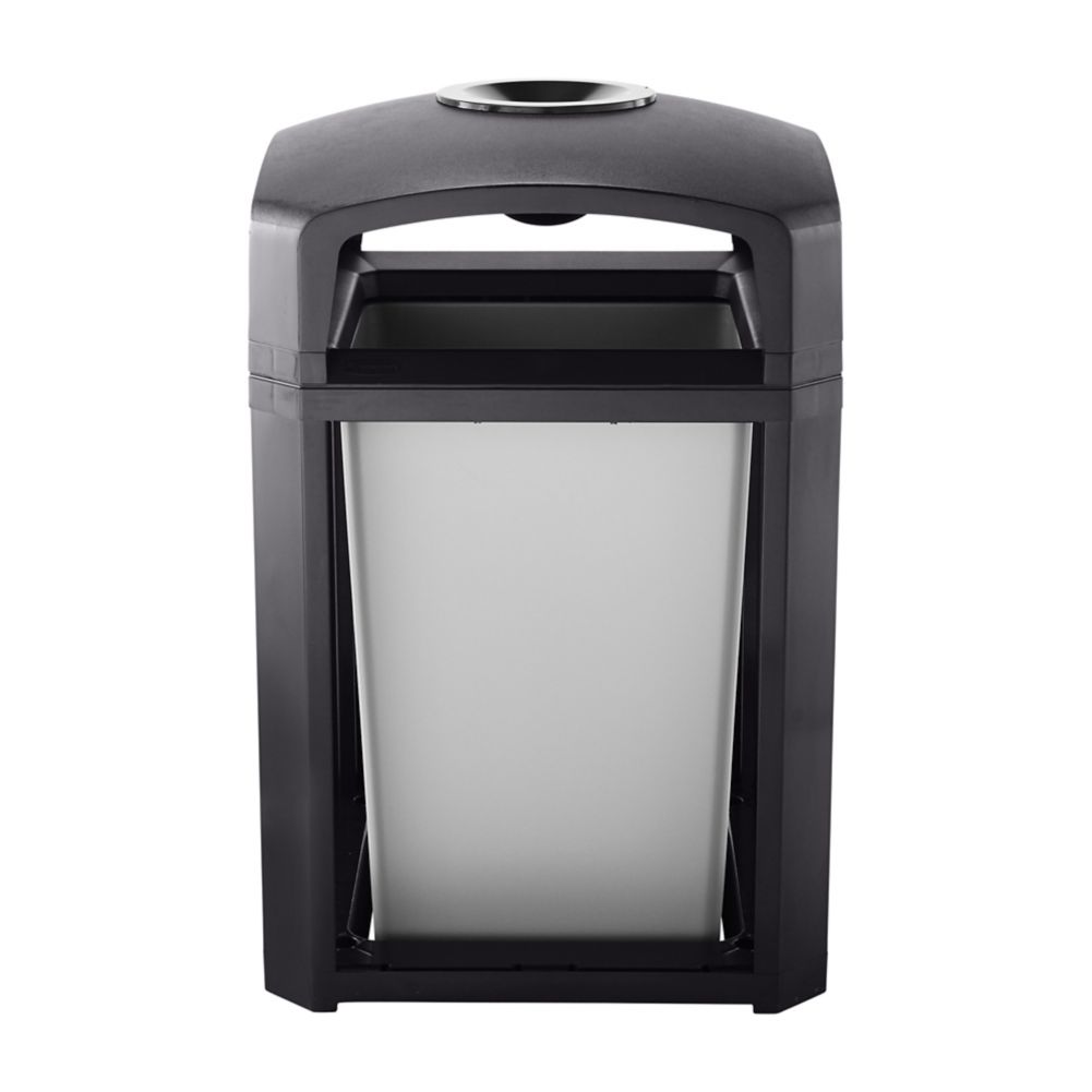 Rubbermaid Landmark Sable 35 Gal Dome Top Trash Can w/ Ashtray