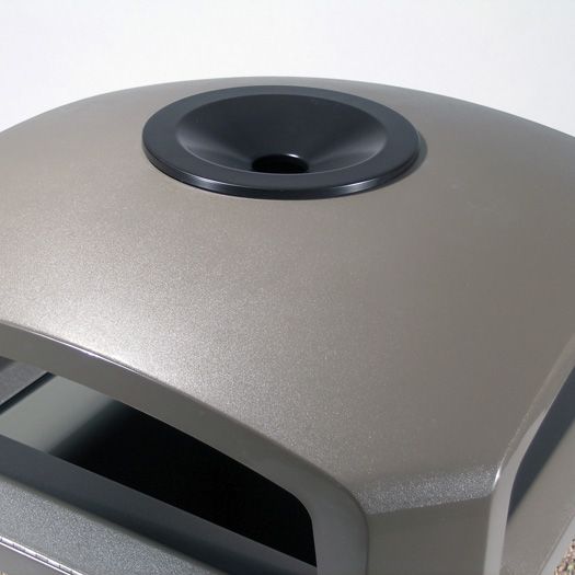Rubbermaid Landmark Driftwood 35 Gal Dome Top Trash Can w/ Ashtray