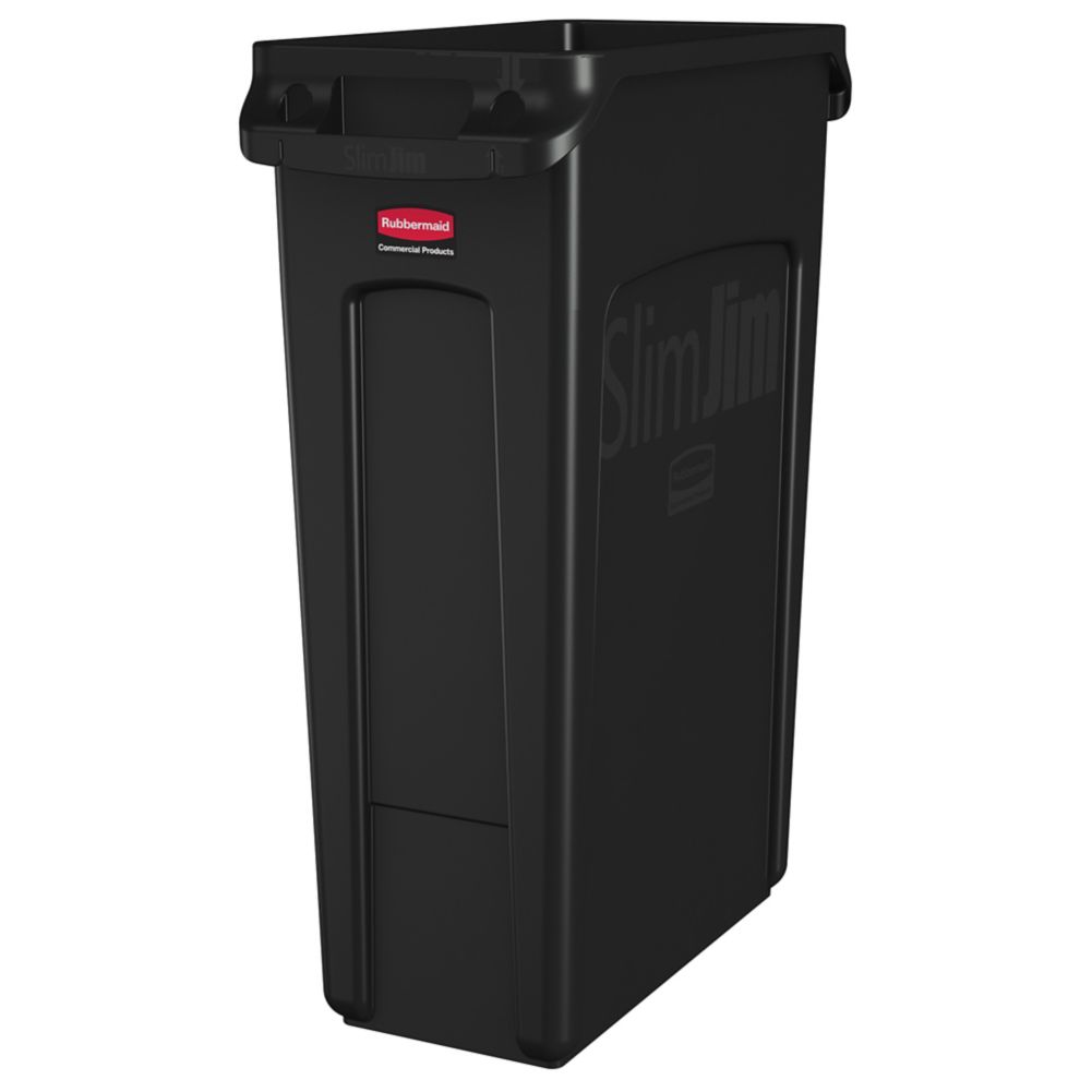 Rubbermaid Slim Jim&reg; Black Vented 23 Gal Container