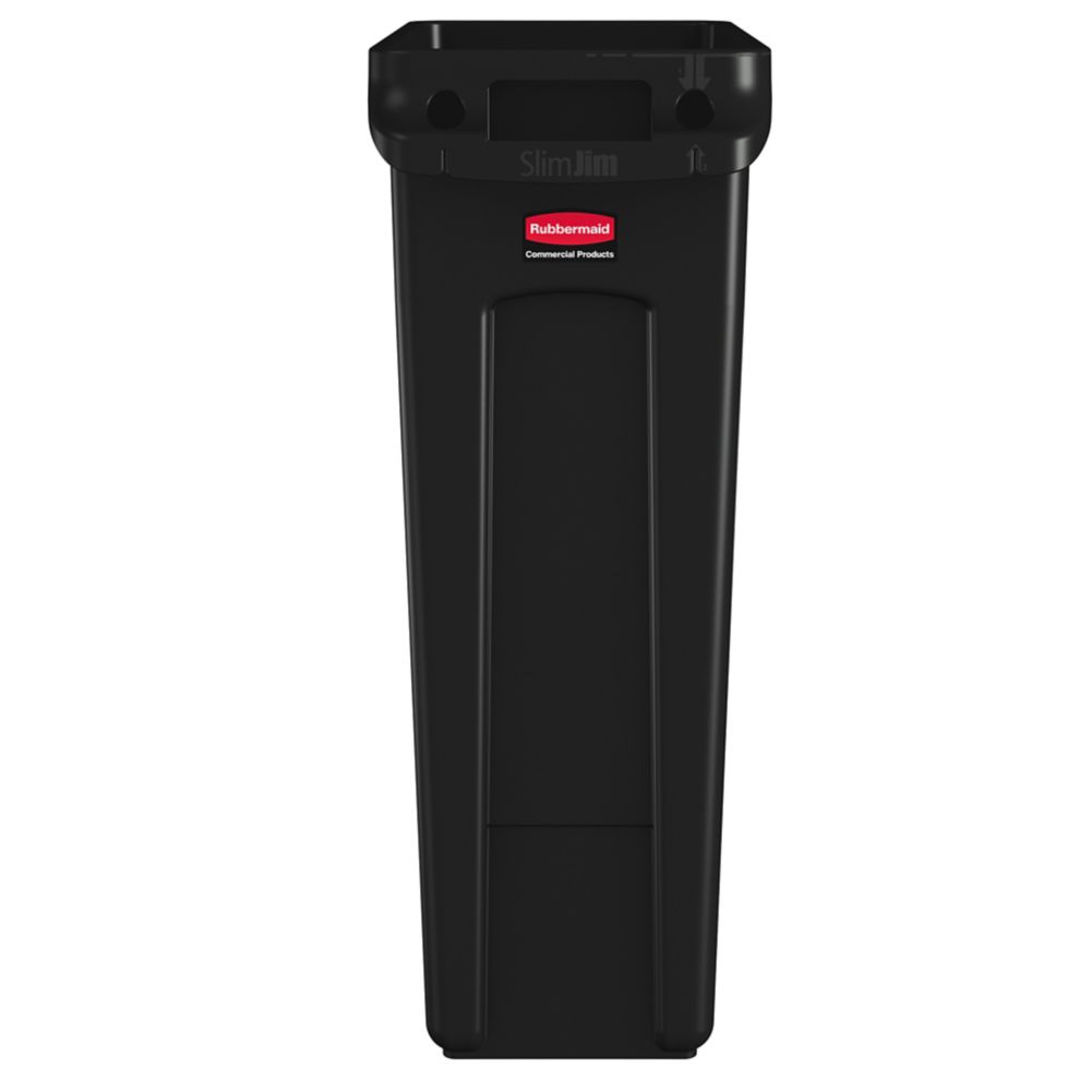 Rubbermaid Slim Jim&reg; Black Vented 23 Gal Container