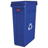 Rubbermaid Slim Jim&reg; Blue Vented 23 Gal Recycling Container