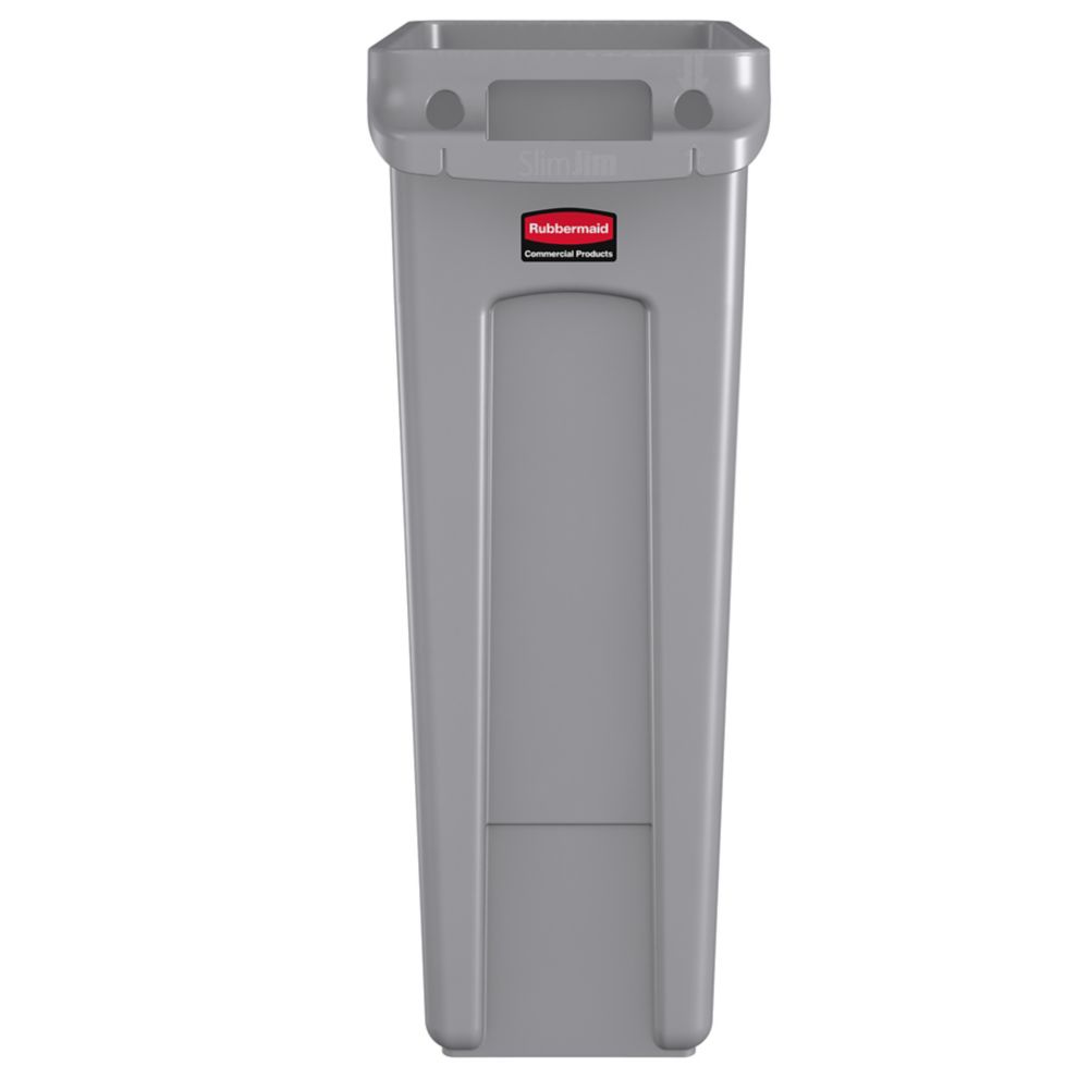 Rubbermaid&reg; Slim Jim&reg; Gray Vented 23 Gal Container