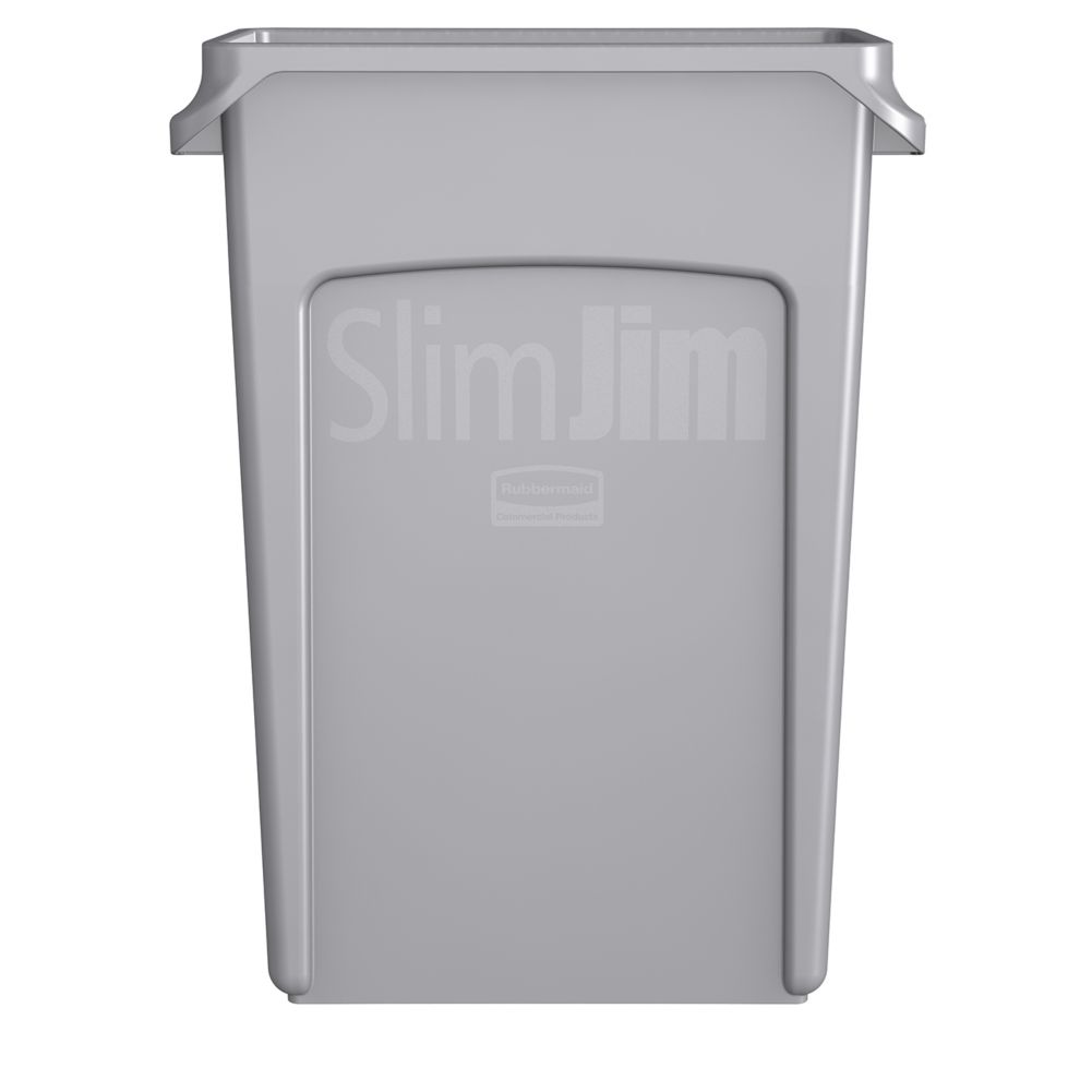 Rubbermaid&reg; Slim Jim&reg; Gray Vented 23 Gal Container