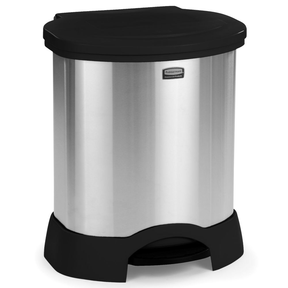 Rubbermaid Black S/S 23 Gal Step-On Container