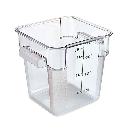 Carlisle Storplus&trade; Clear 4 Qt Square Food Storage Container