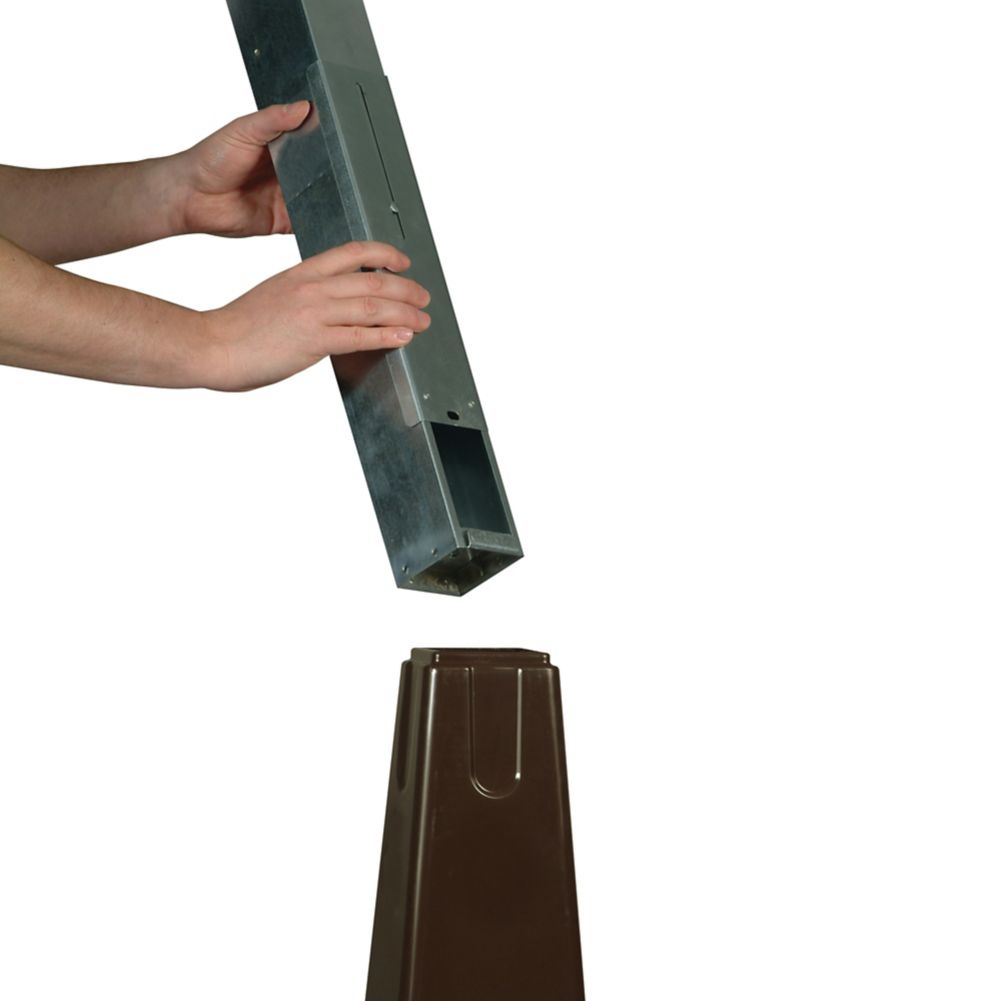 Rubbermaid GroundsKeeper&reg; Brown 39" Smoking Receptacle