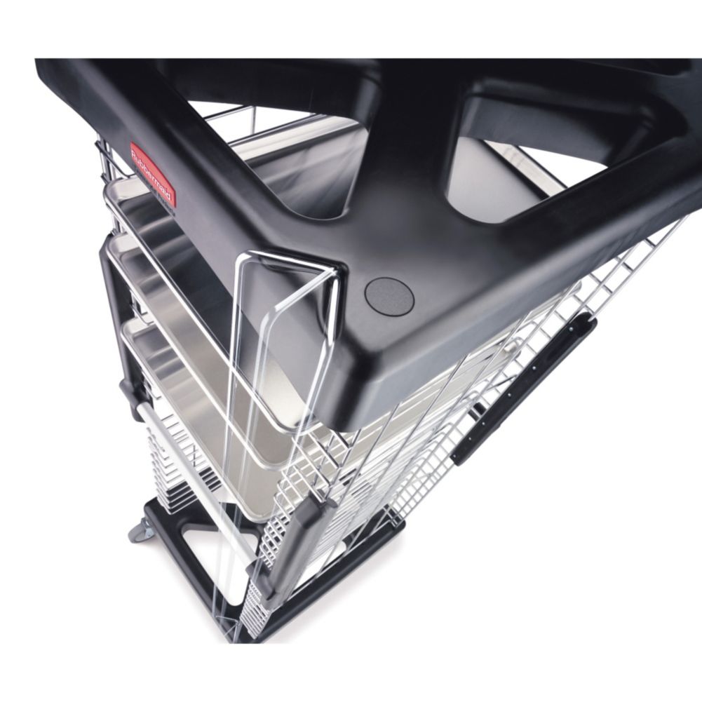 Rubbermaid PROSERVE&reg; Black Standard Base 26-Slot Sheet Pan Rack