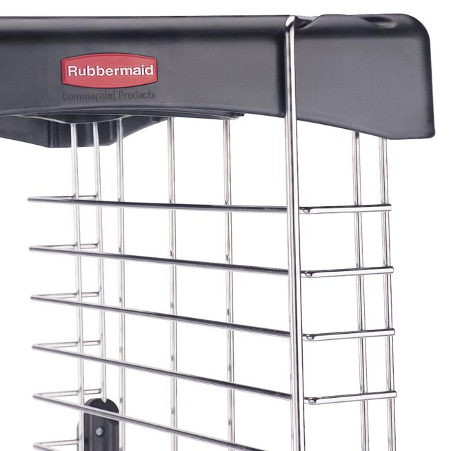 Rubbermaid PROSERVE&reg; Black Standard Base 26-Slot Sheet Pan Rack