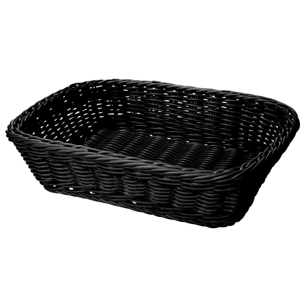 G.E.T. Black Rectangular Designer PolyWeave Basket &trade;