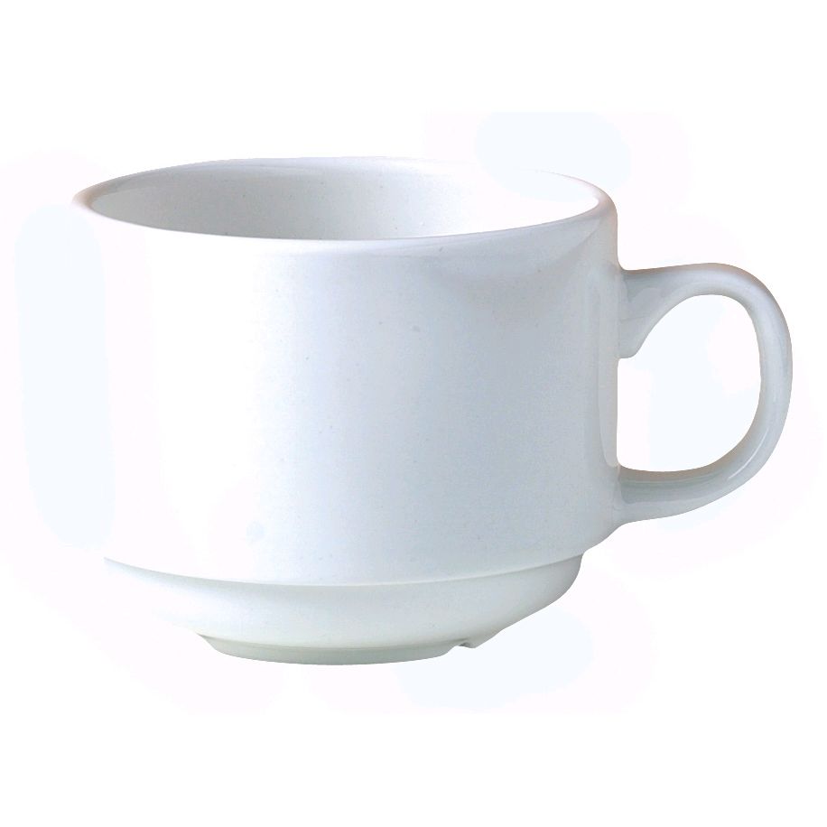 Steelite Distinction Sorrento Vogue White 7.5 Oz Stacking Cup