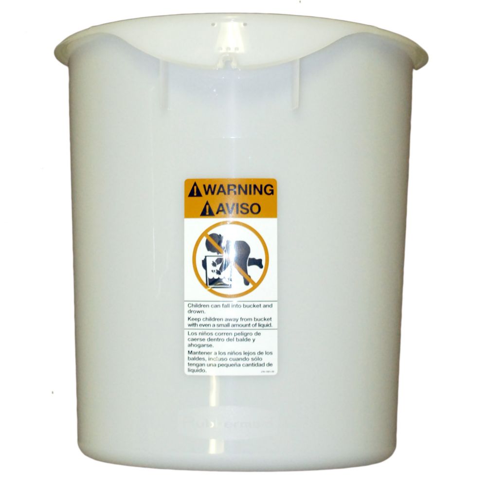 Rubbermaid Round White 22 Qt Storage Container
