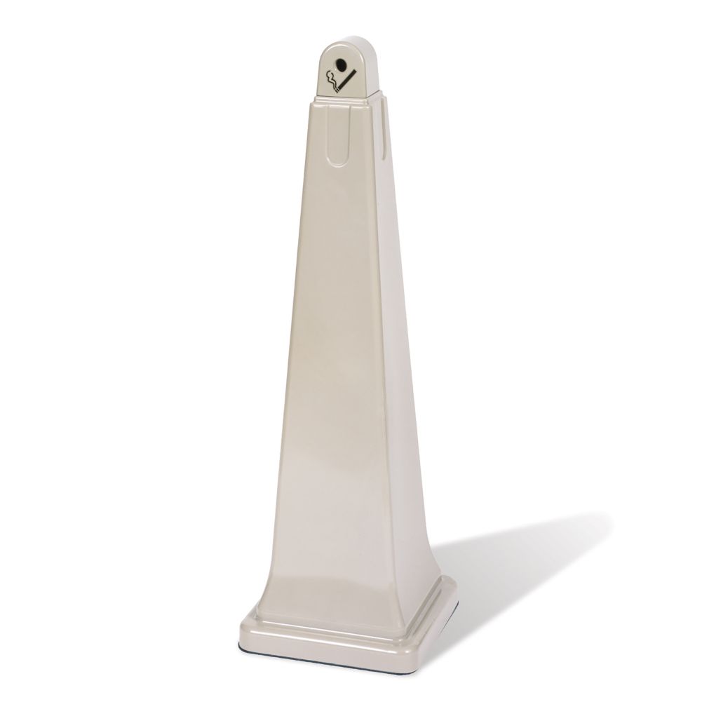 Rubbermaid GroundsKeeper&reg; Beige 39" Smoking Receptacle