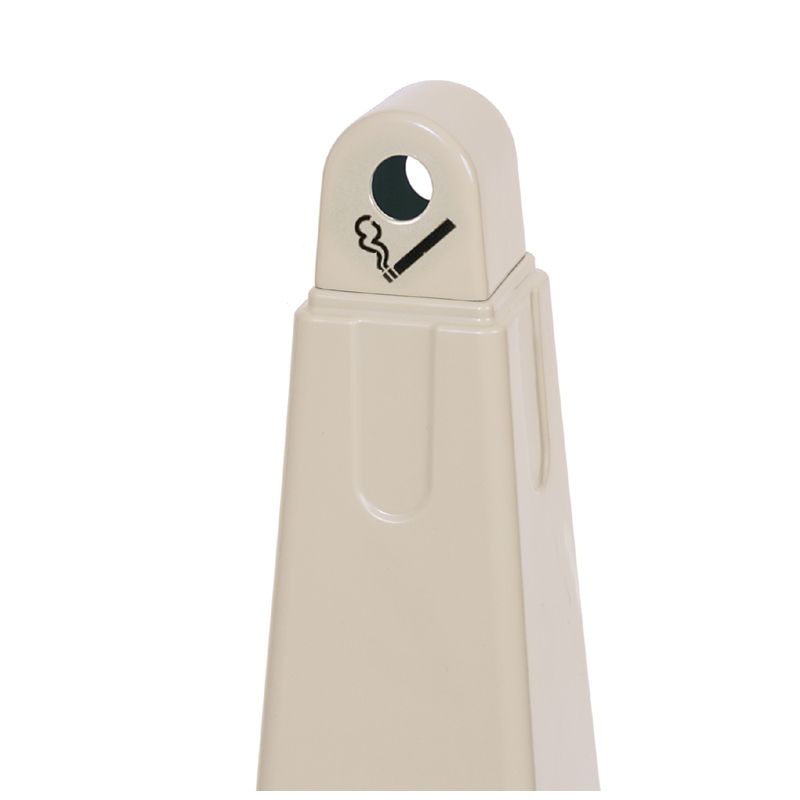 Rubbermaid GroundsKeeper&reg; Beige 39" Smoking Receptacle