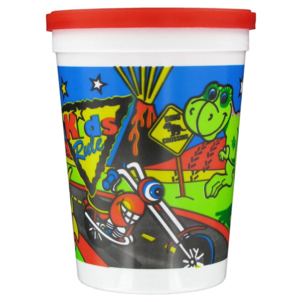 Fun Express "Kids Rule" Plastic Cups w/ Lids
