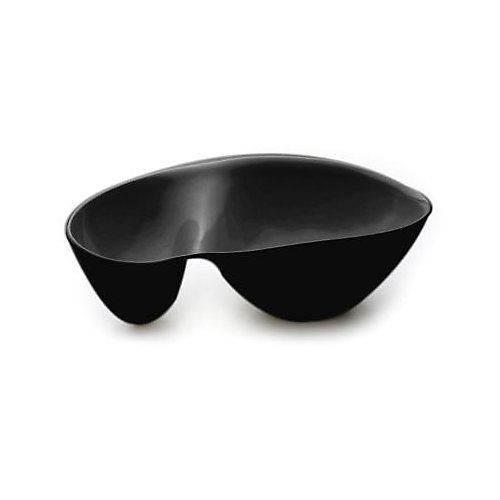 Elite Global Solutions 14-3/8 x 4-1/2 Black 2-Compartment Bowl