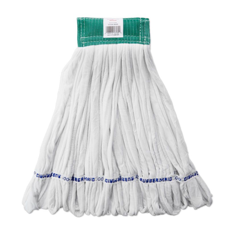 Rubbermaid Medium White Rough Floor Wet Mop w/ 5" Headband