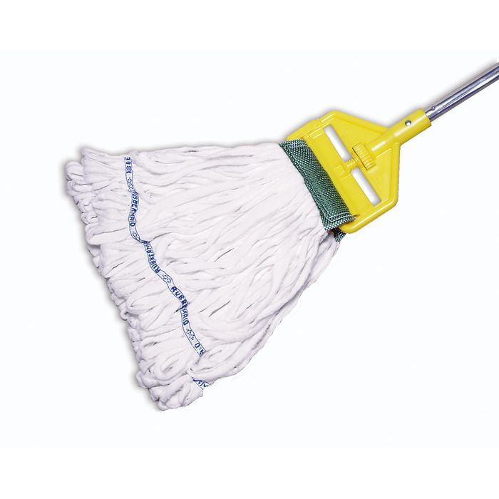 Rubbermaid Medium White Rough Floor Wet Mop w/ 5" Headband