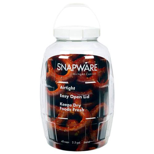 Snapware&reg; Clear 2.5-gal Airtight Barrel Container w/ Handle