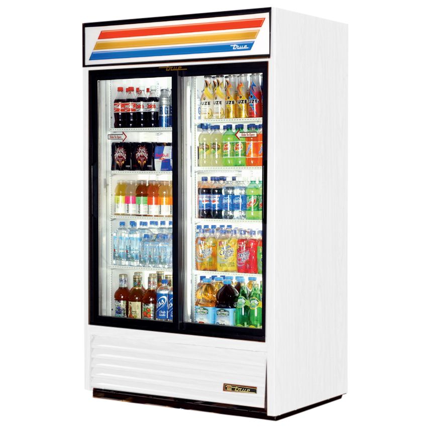 True&reg; White 2-Sliding Door Refrigerated 41 Cu Ft Merchandiser