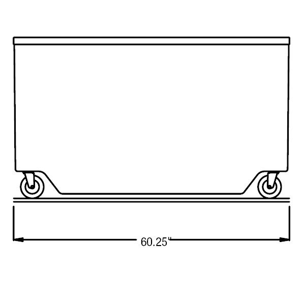 Randell&reg; 60" Fiberglass Enclosed Base Worktop