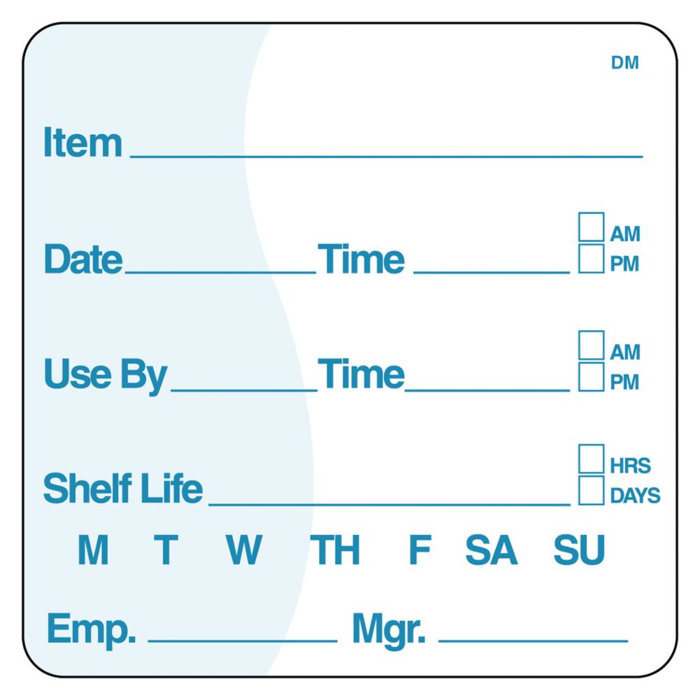 DayMark DissolveMark&trade; 2" Use By / Shelf Life Label