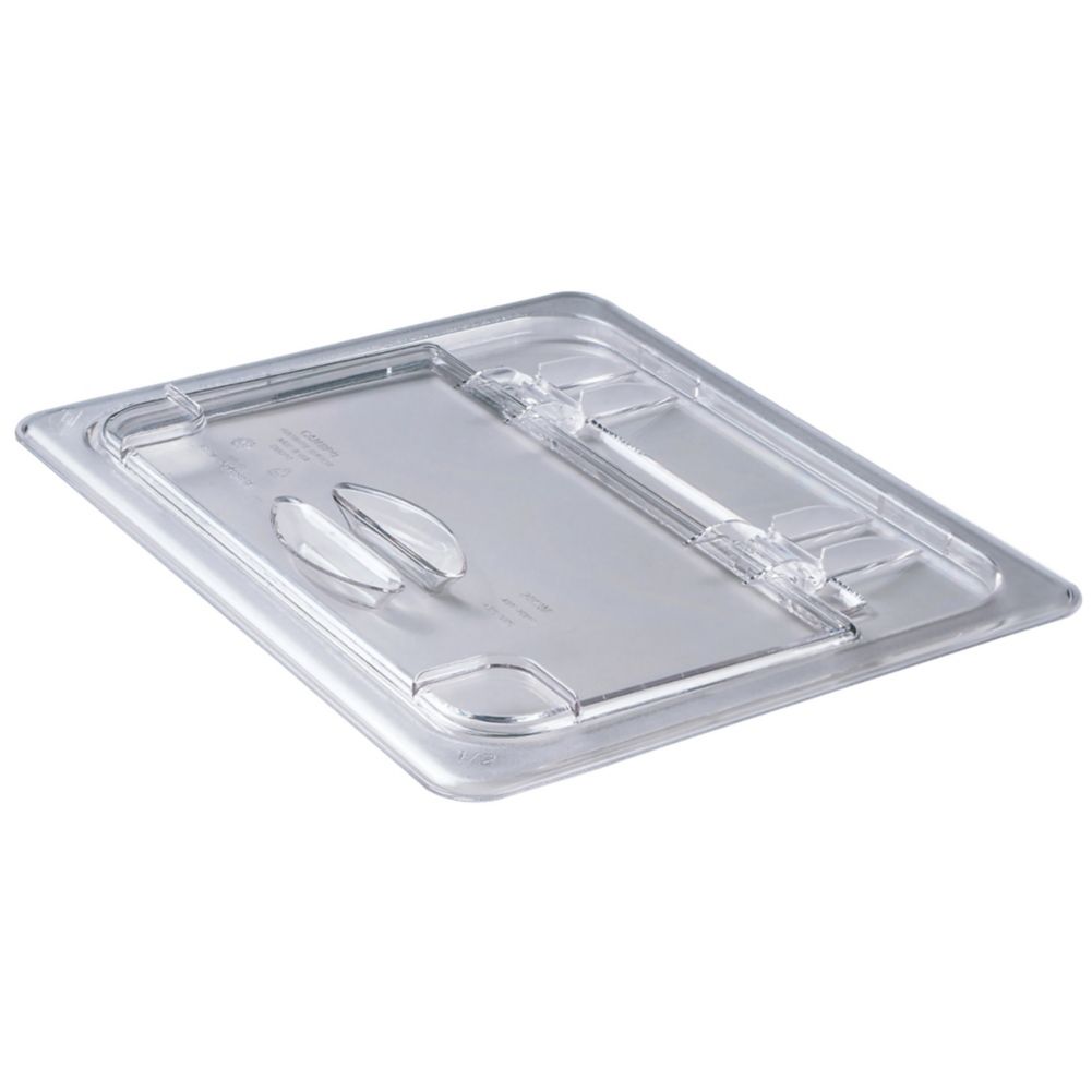 Cambro Clear Camwear&reg; Half Size Solid Food Pan FlipLid&reg;