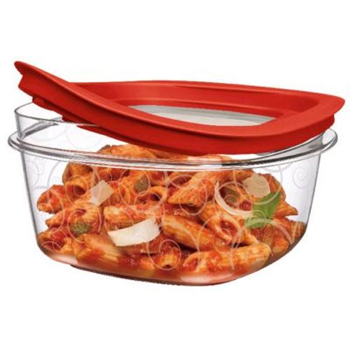 Rubbermaid&reg; Premier Clear 5 cup Storage Container w/ Red Lid