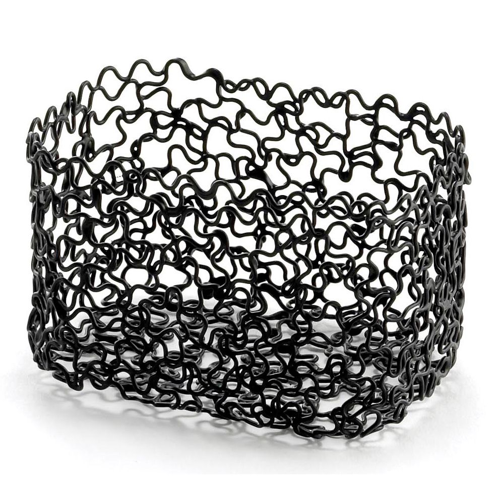 Tablecraft Boucle Collection&trade; 3" Black Rectangular Sugar Packet Holder