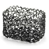 Tablecraft Boucle Collection&trade; 3" Black Rectangular Sugar Packet Holder
