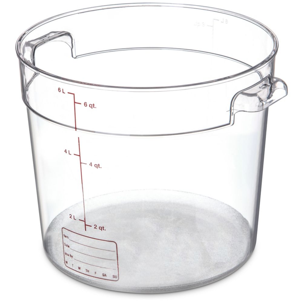 Carlisle FoodService Round Clear 6 Qt. Container