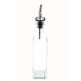 Tablecraft Prima&trade; 8.5 oz Green Tinted Glass Bottle w/ S/S Pourer