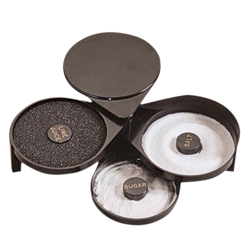 American Metalcraft Black Plastic 3-Compartment Margarita Rimmer