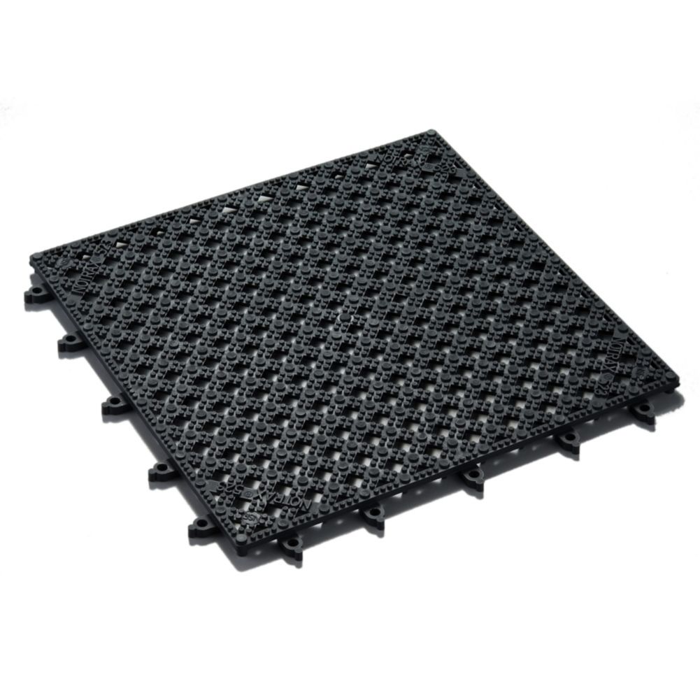 American Metalcraft Black Vinyl 12 x 12" Bar Tiles