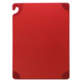 San Jamar&reg; Saf-T-Grip&reg; Red 15" x 20" Cutting Board