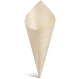 JB Prince 3.5" Wood Paper Serving Cone