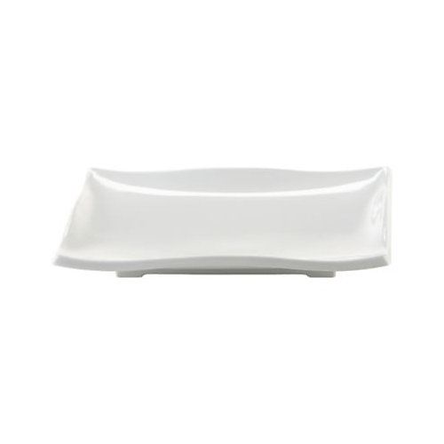 Elite Global Solutions Foundations 9-1/2 x 6 White Wave Platter