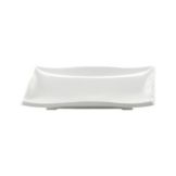 Elite Global Solutions Foundations 9-1/2 x 6 White Wave Platter