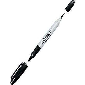 Staples Advantage Black Dual Tip Sharpie Marker