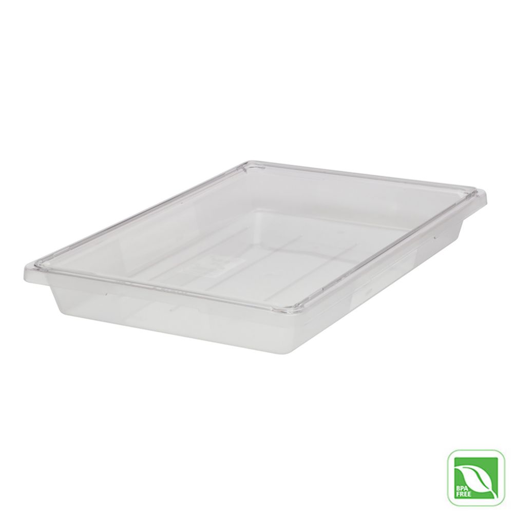 Rubbermaid Clear Shallow 5 Gal Food / Tote Box