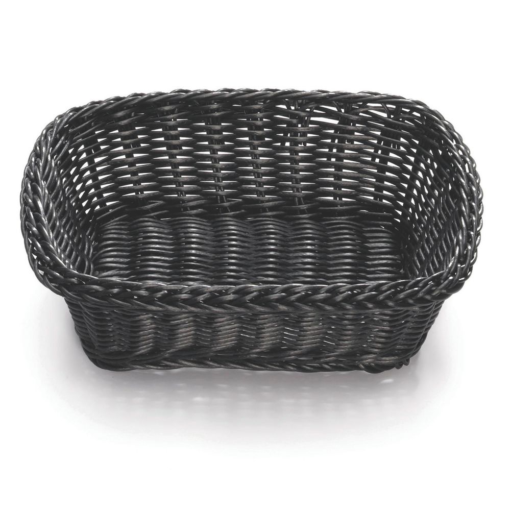 Tablecraft Ridal Collection&trade; Rectangular Black Hand-Woven Basket