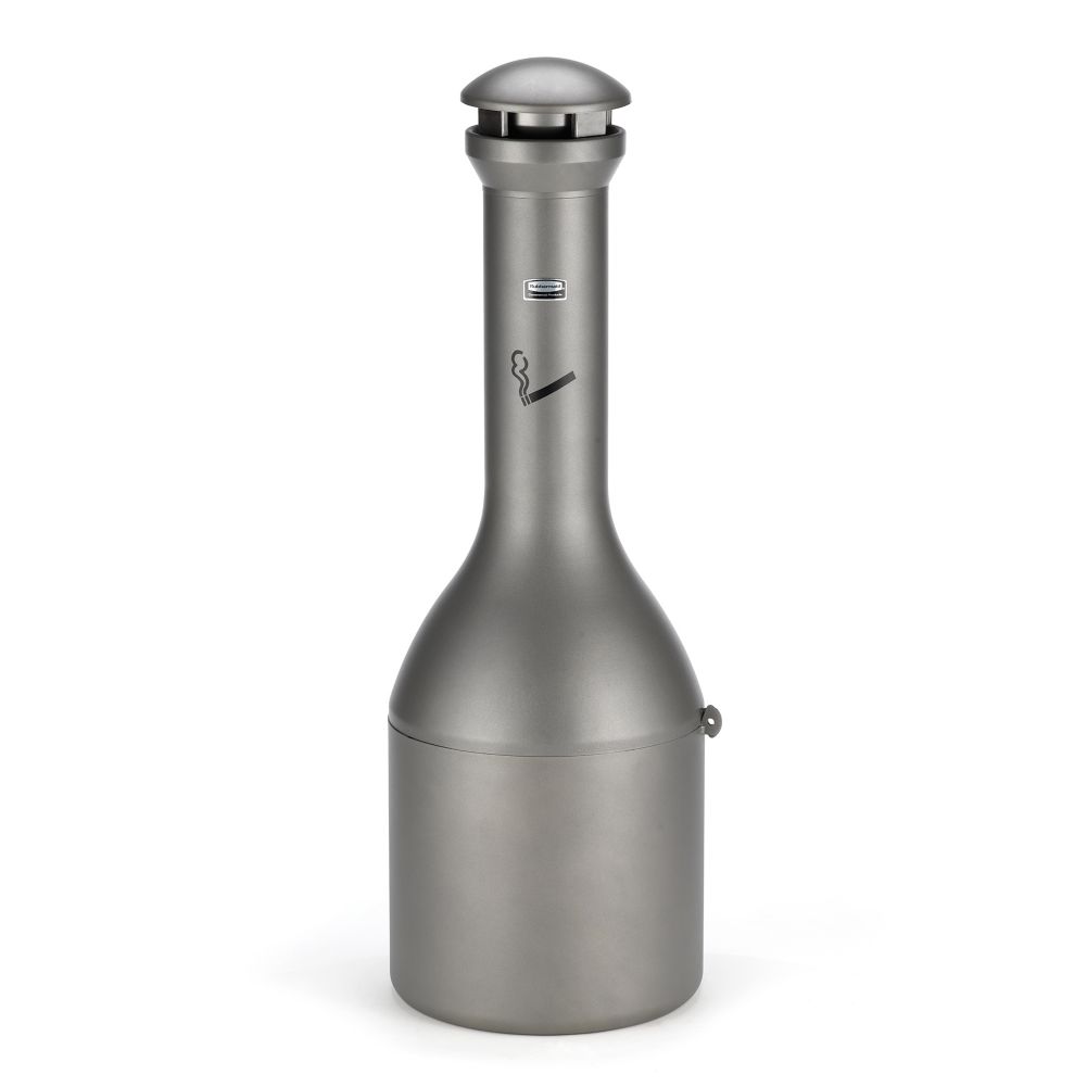 Rubbermaid Infinity&trade; Pewter 4 Gal Traditional Smoking Receptacle