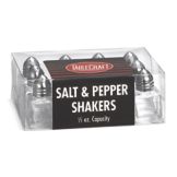 Tablecraft Cash & Carry .5 oz Cube Glass Salt & Pepper Shakers
