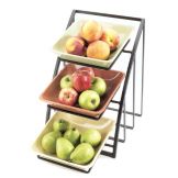 Cal-Mil Black Mission Style Square Bowl Display Rack