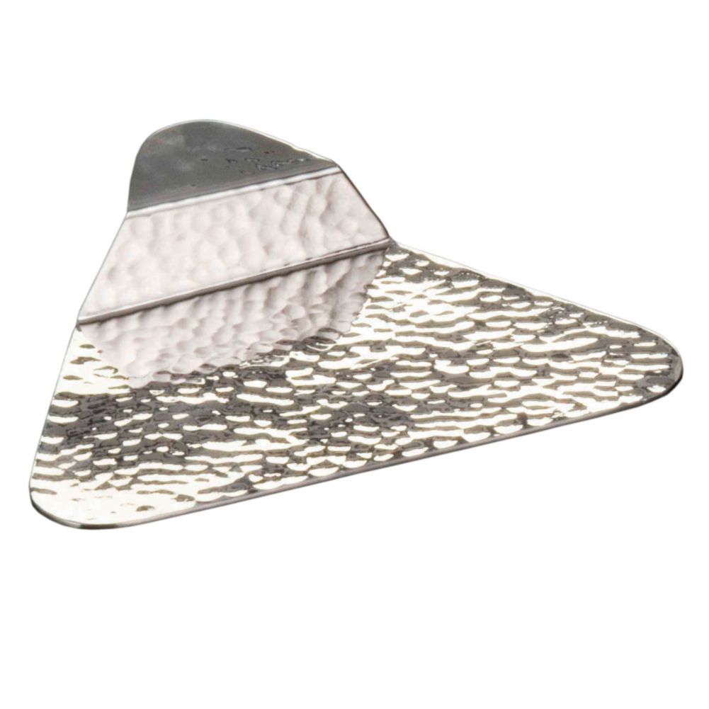 American Metalcraft Triangle Hammered Finish S/S Tasting Plate