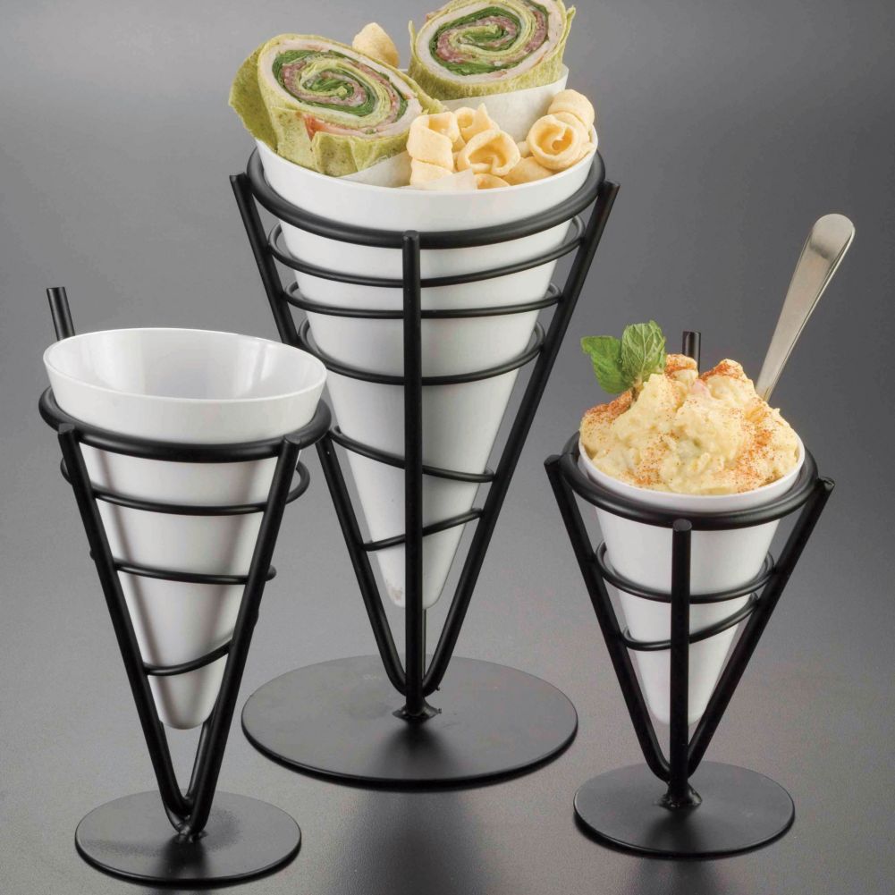 American Metalcraft Small White Melamine 5-3/4 Oz Fry Cone