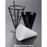 American Metalcraft Large Black Melamine 23-1/2 Oz Fry Cone
