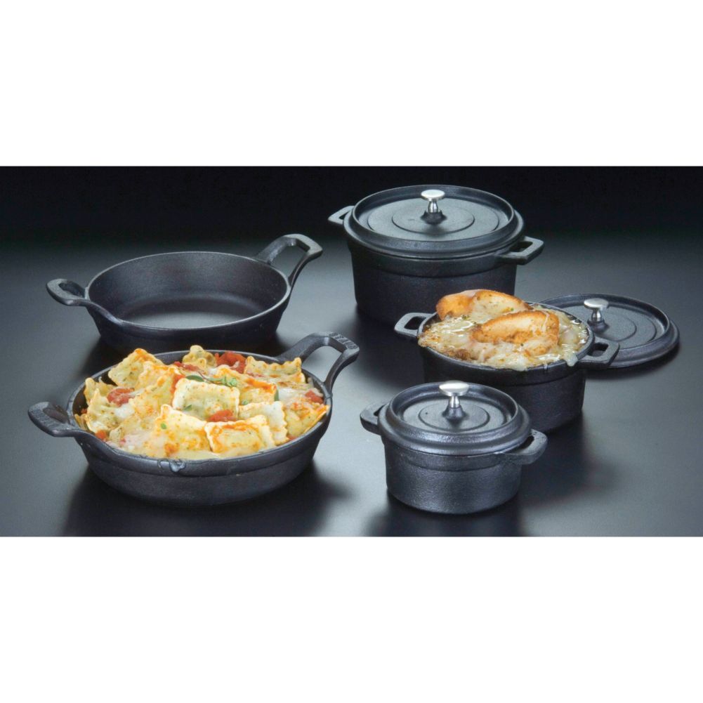 American Metalcraft Mini Round 24.8 Oz. Cast Iron Casserole Pan