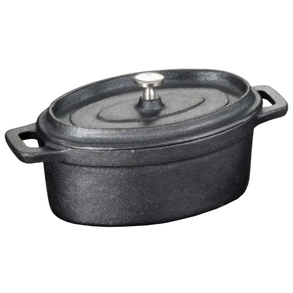 American Metalcraft Mini Round 17.5 Oz. Cast Iron Casserole Pan